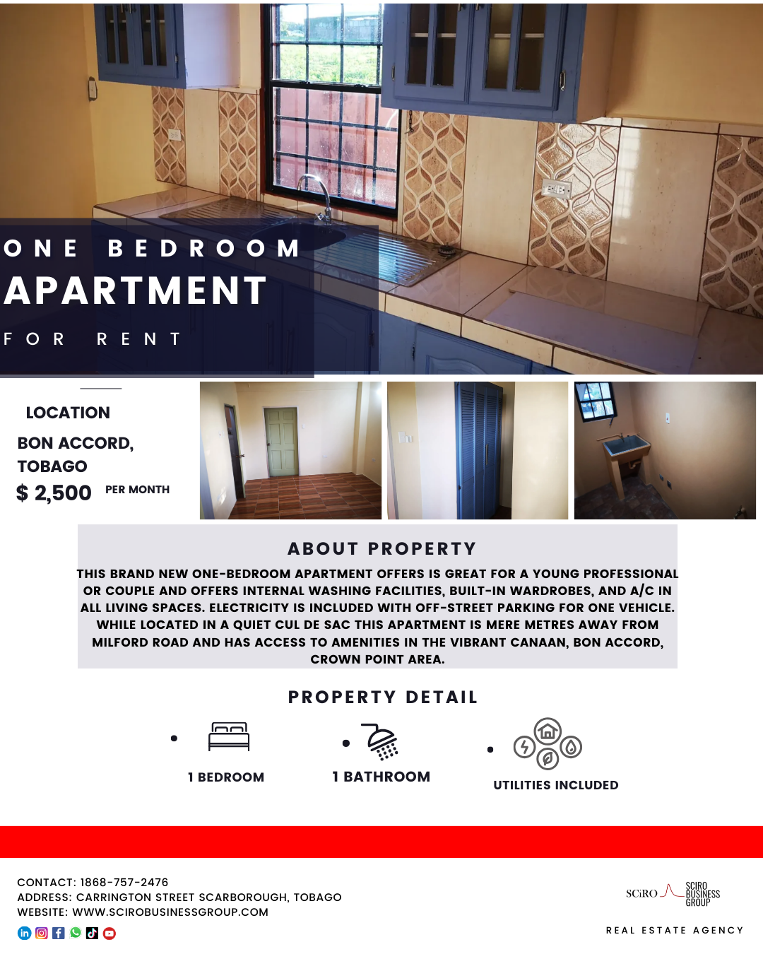 Bon Accord, Williams Walk One Bedroom (Rented) (Ref #TB62)