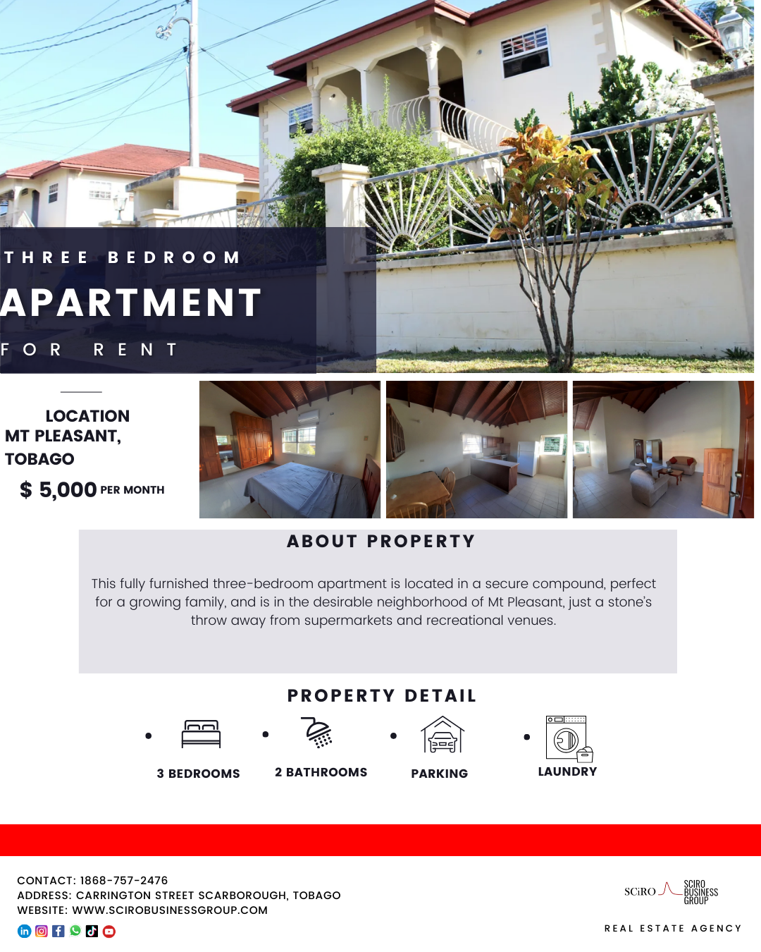 Mt Pleasant 3 bedroom (Rented)(Ref #TB69)